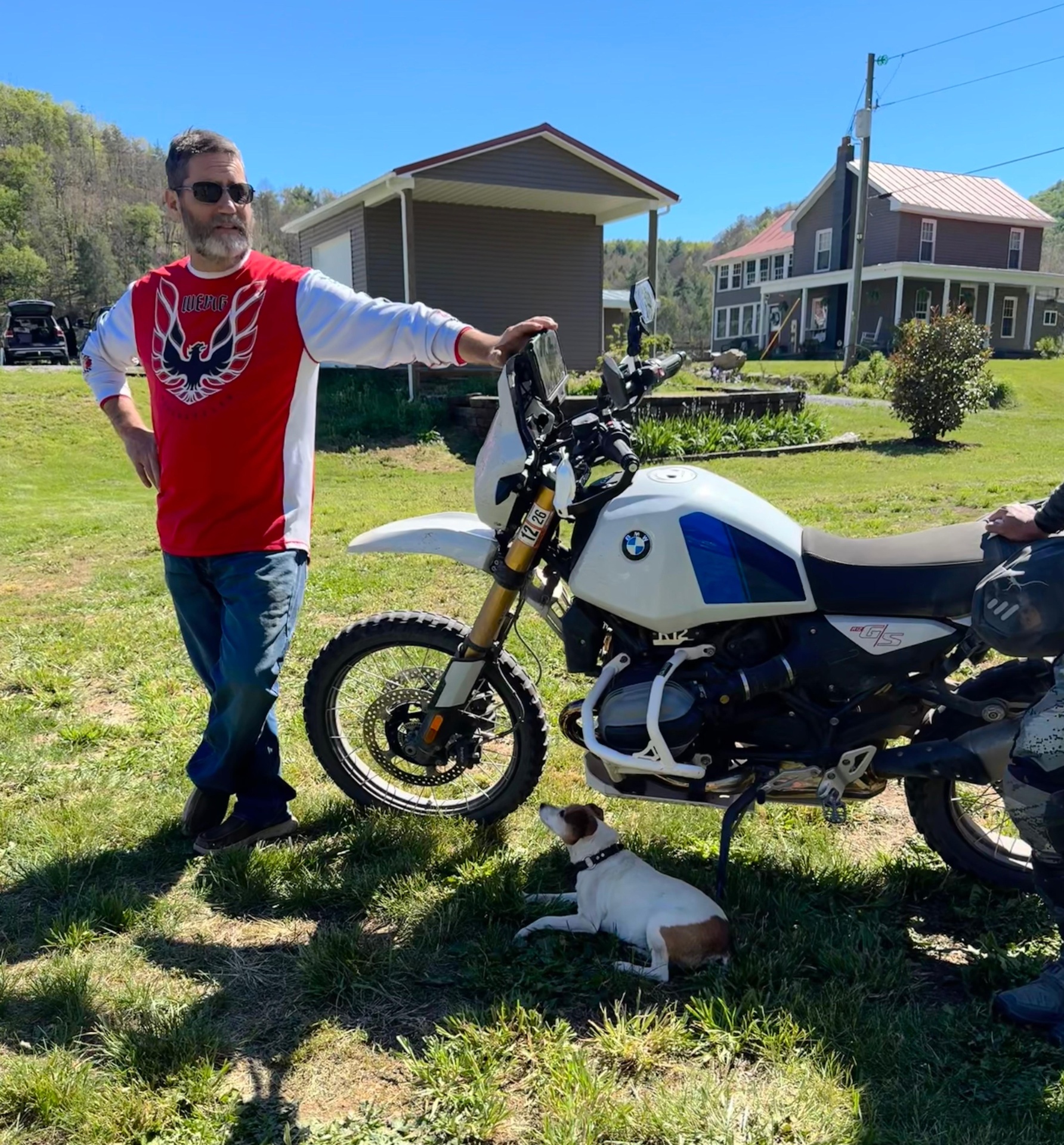 John Gorman with his BMW GS adventure bike